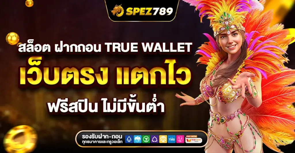 สล็อต ฝากถอน True Wallet เว็บตรง โบนัสแตกไว ไม่มีขั้นต่ำ 100% สปินฟรี